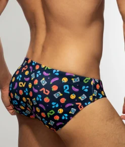 Addicted Emoji Swim Brief