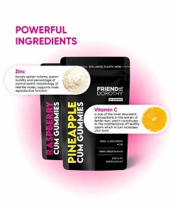 Friend of Dorothy Pineapple Cum Gummies - 60 Gummies