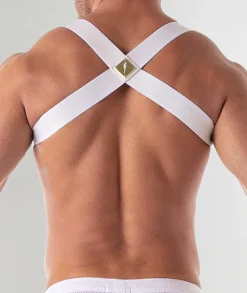 Leader White Party Harness