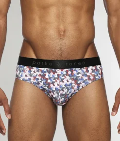 Parke & Ronen Honey Comb Printed Low Rise Brief