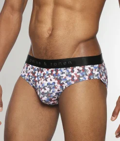 Parke & Ronen Honey Comb Printed Low Rise Brief