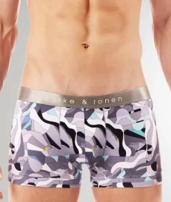 Parke & Ronen Printed Low-Rise Trunk
