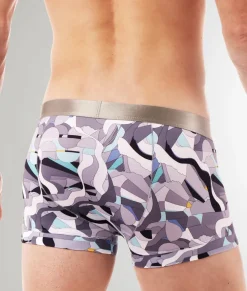 Parke & Ronen Printed Low-Rise Trunk