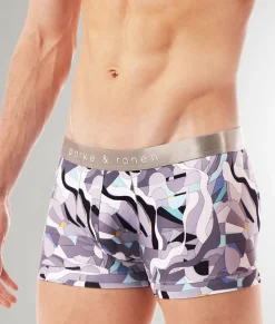 Parke & Ronen Printed Low-Rise Trunk