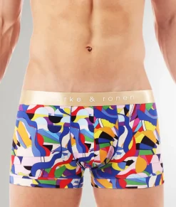 Parke & Ronen Printed Low-Rise Trunk