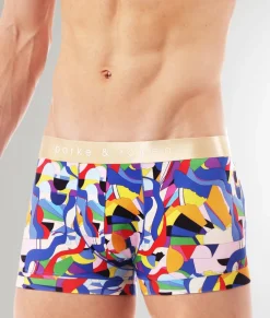 Parke & Ronen Printed Low-Rise Trunk