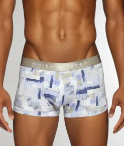 Parke & Ronen Printed Low-Rise Trunk