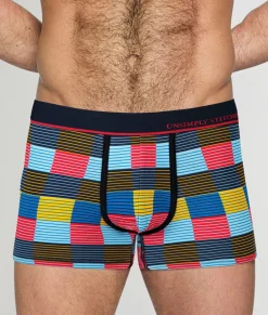 Unsimply Stitched Checkered Stripe Trunk